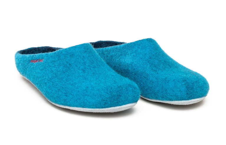 Gottstein Hausschuhe Magicfelt 701 (100% Wolle) blau (Größe 36-42)